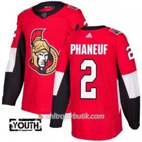 Barn Ishockey Ottawa Senators Tröja Dion Phaneuf 2 Adidas 2017-2018 Röd Authentic